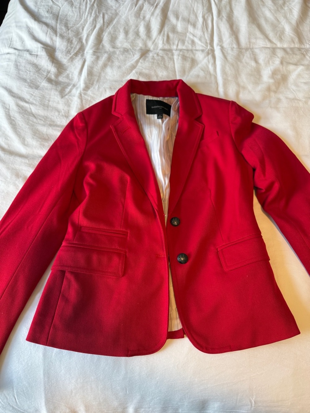 Banana Republic Women’s Bright Red Two-Button Blazer Sz 2